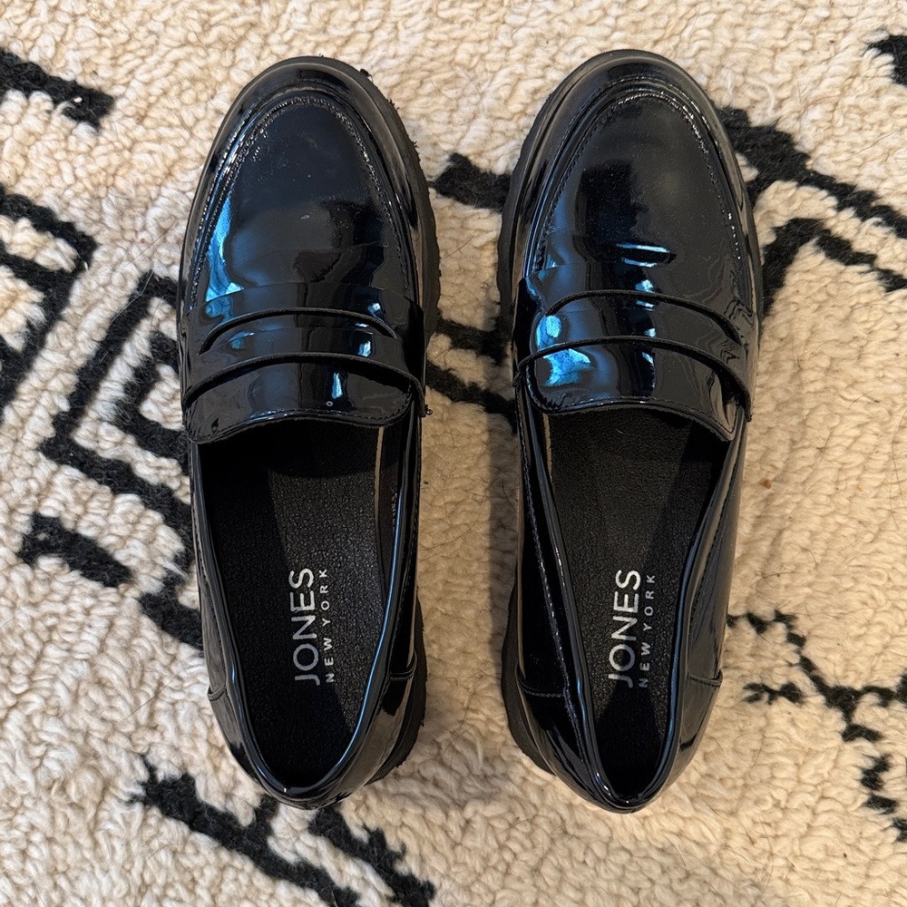Jones New York Shiny Black Loafers